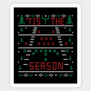 'Tis the Season Football Ugly Christmas Sweater Party Sticker